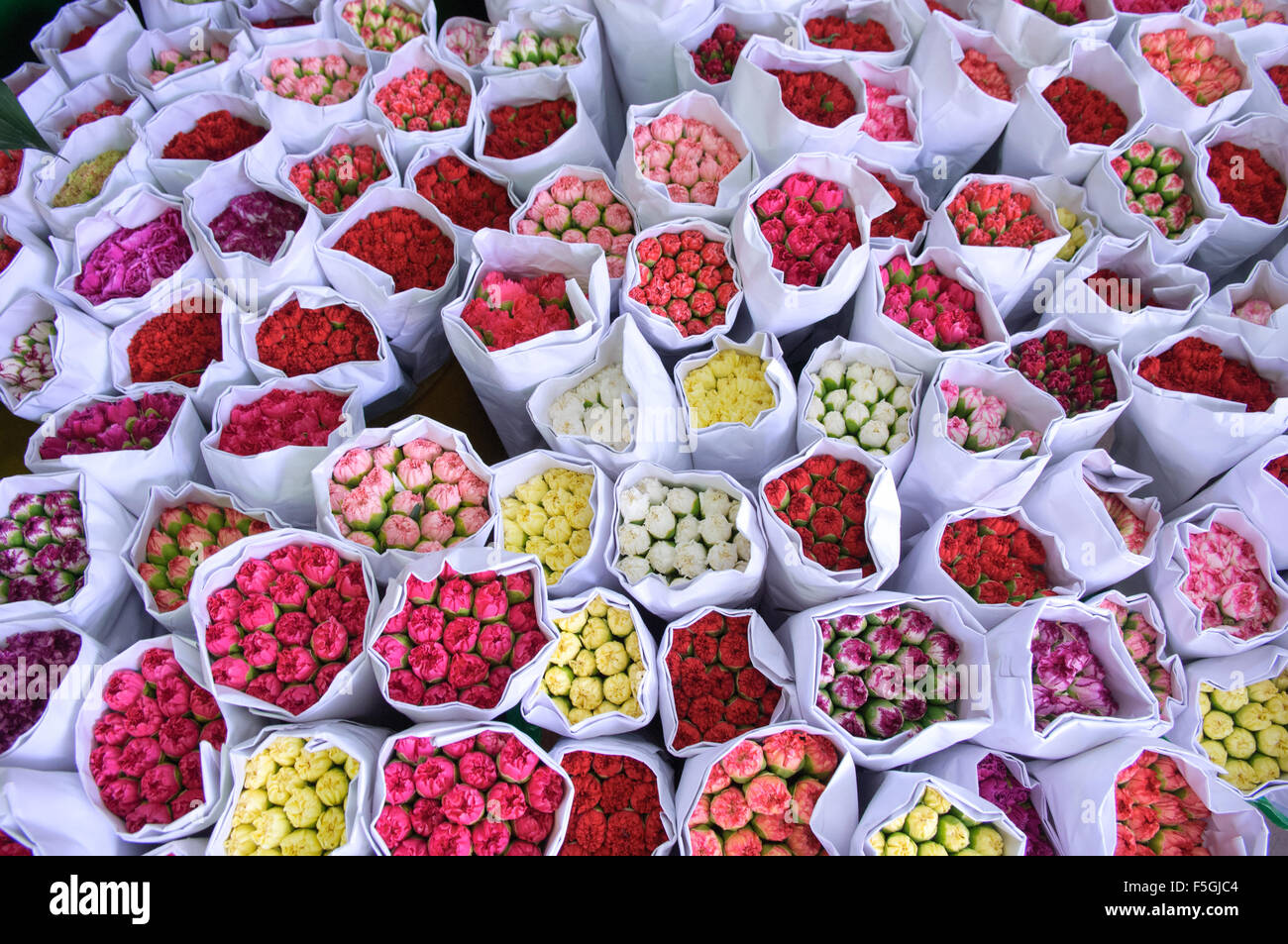 Blumenmarkt, Mong Kok (Mongkok), Hong Kong Stockfoto