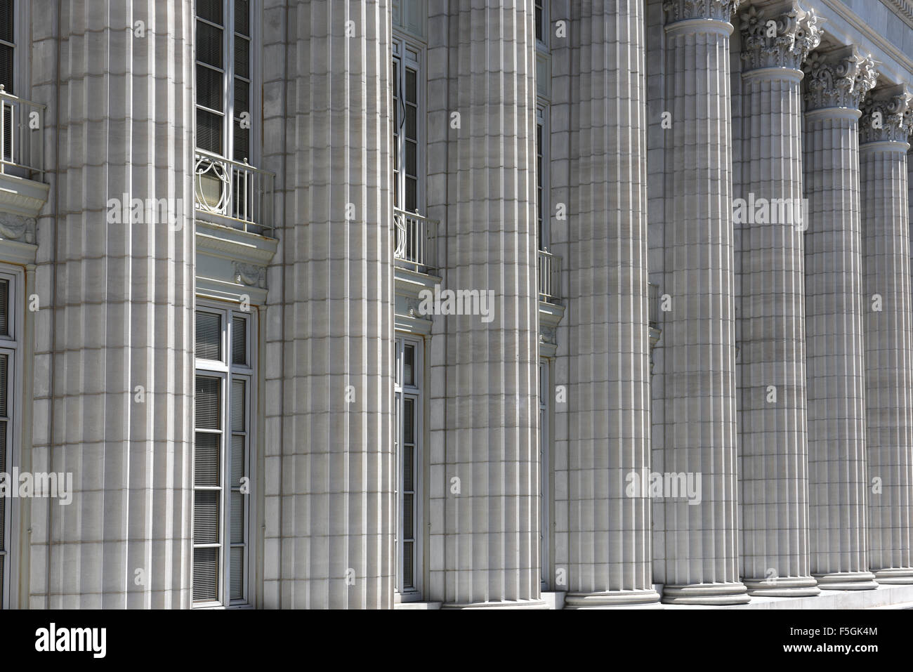 Side-Spalten aus der Missouri State Capitol building in Jefferson City, Missouri Stockfoto