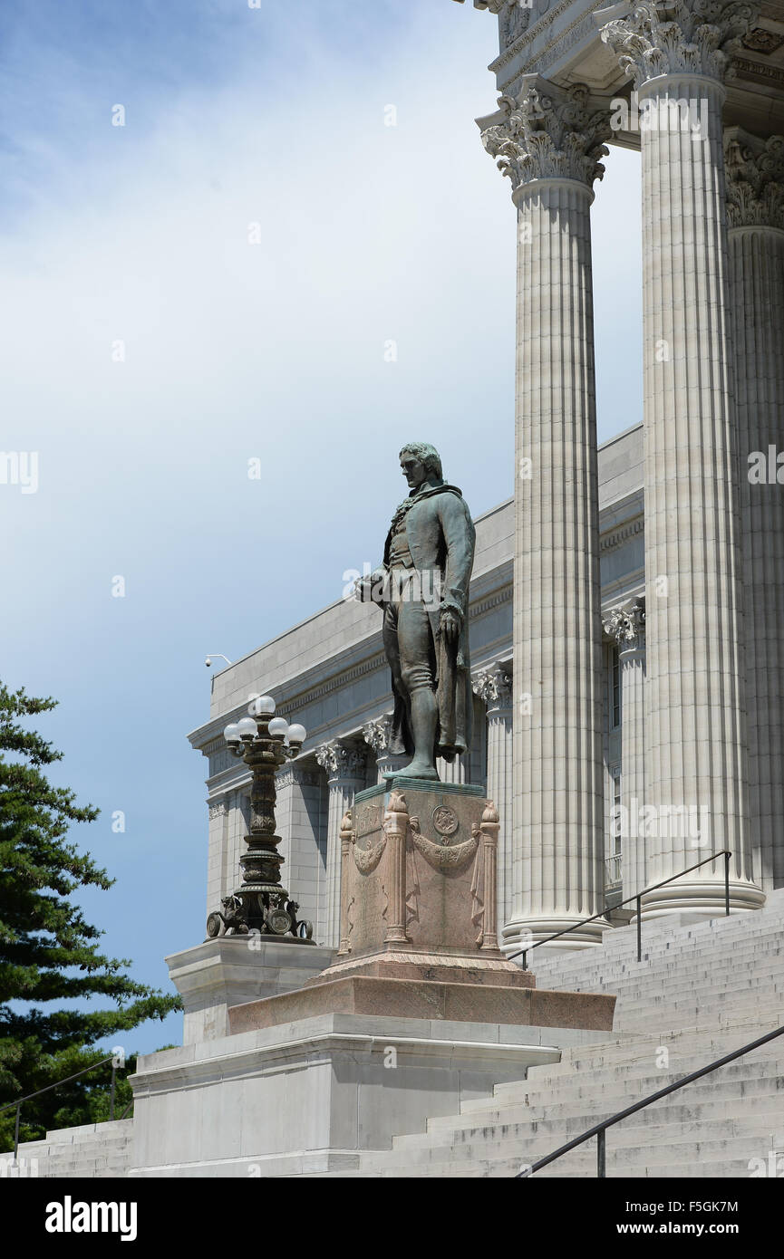 Eingang der Missouri State Capitol Gebäude in Jefferson City, Missouri Stockfoto