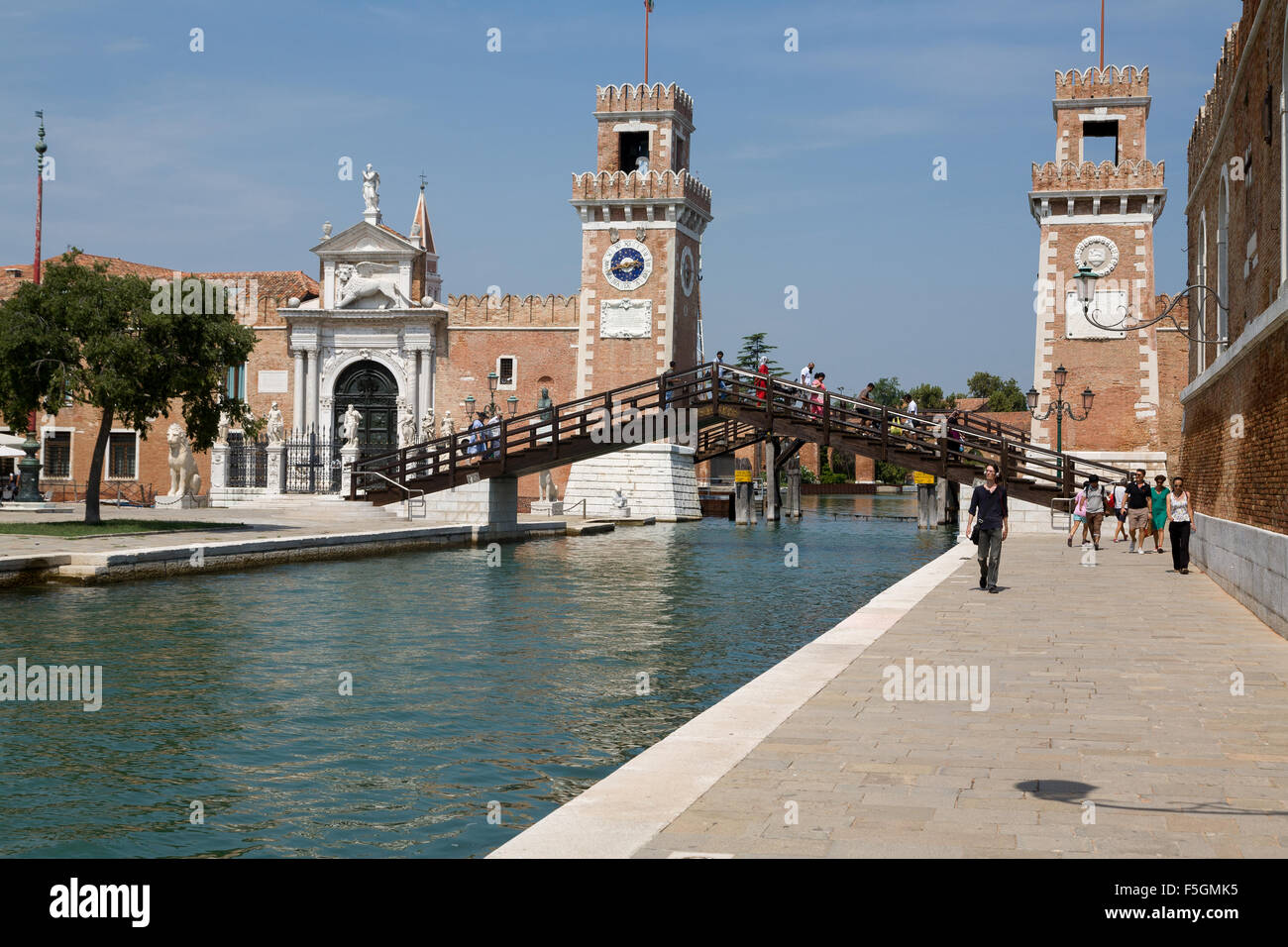 Venedig, Wassertor Ingresso All'Acqua Arsenal Stockfoto