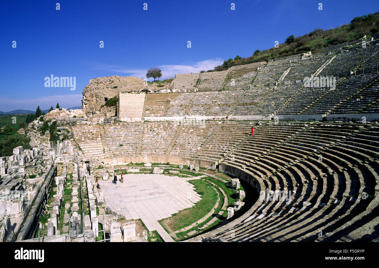 Türkei, Ephesus, römisches Theater Stockfoto