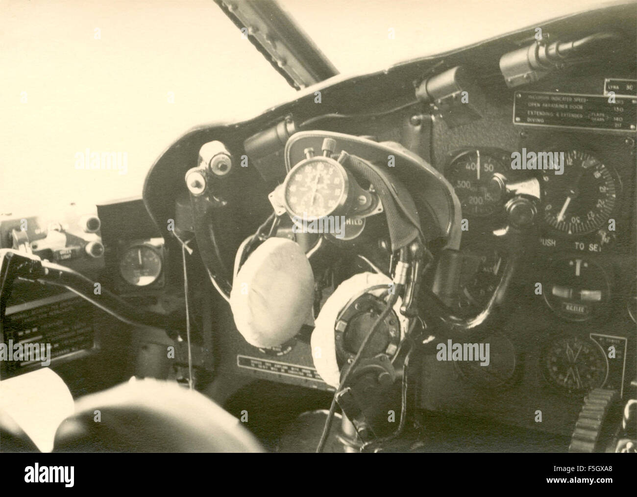 Innere des zweimotorigen taktischen Transport Fairchild C-119 Flying Boxcar Stockfoto