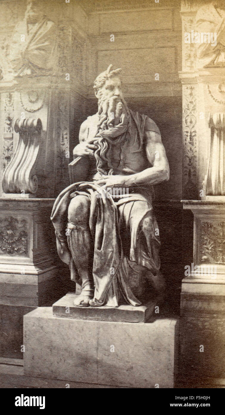Statue des Moses von Michelangelo, Rom, Italien Stockfoto