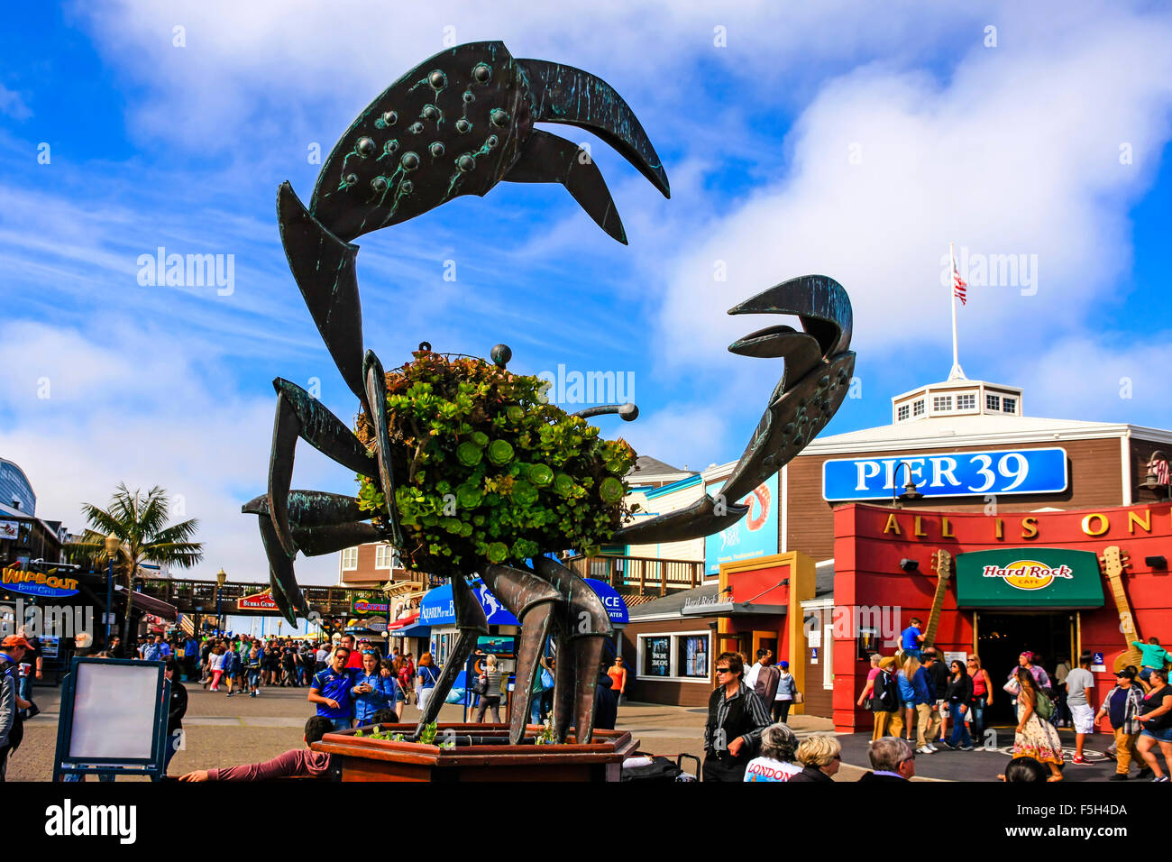 Pier 39 in der Fishermans Wharf Bezirk von San Francisco CA Stockfoto