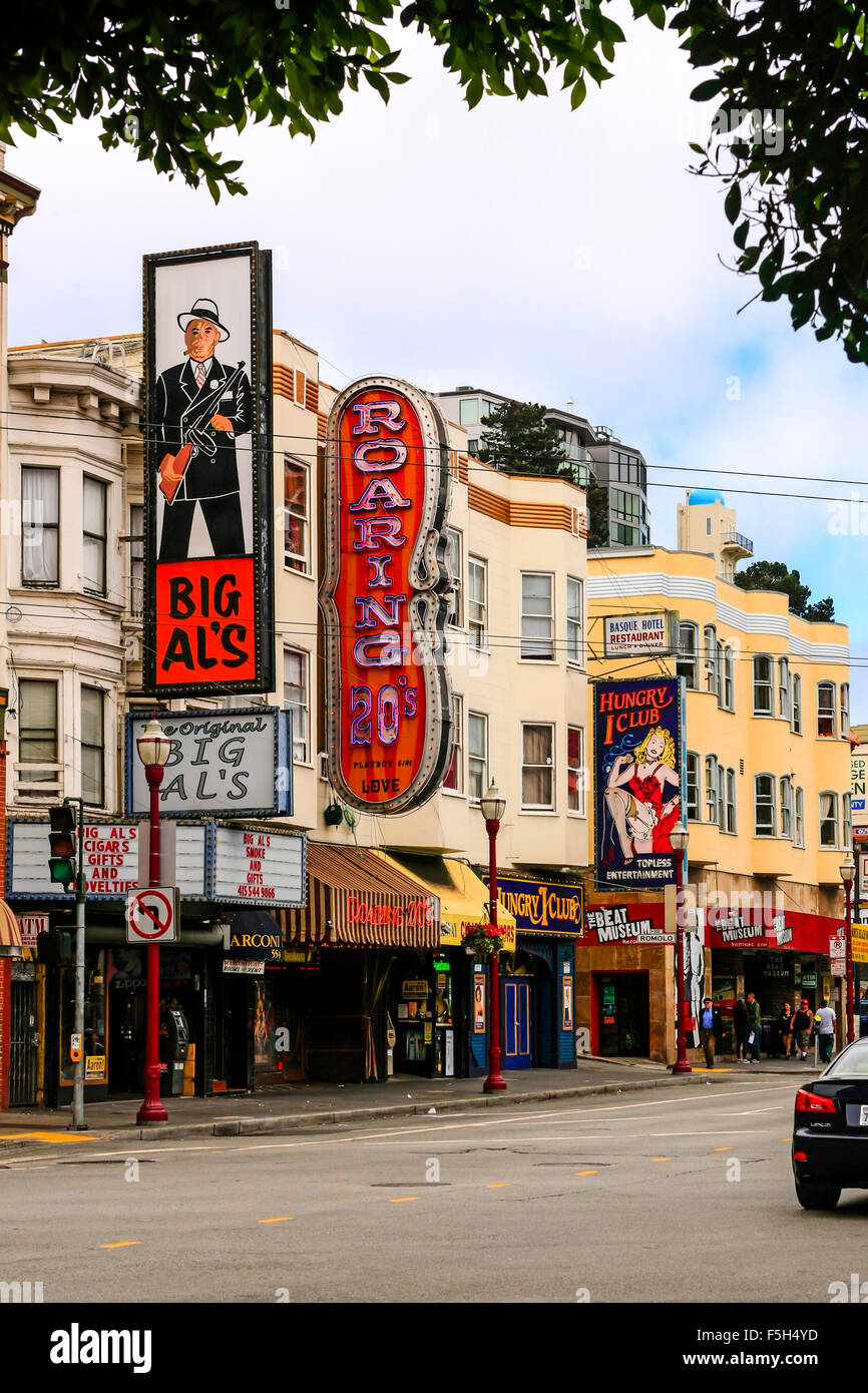 Big Al und anderen nächtlichen Clubs in der berühmten North beach