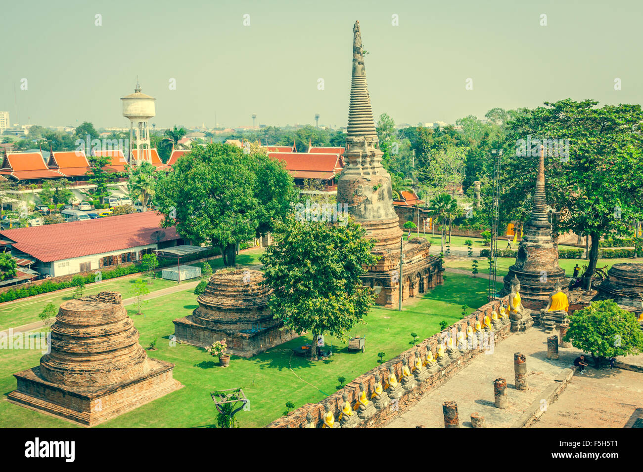 Wat Yai Chaimongkol Tempel in Ayutthaya Thailand Stockfoto