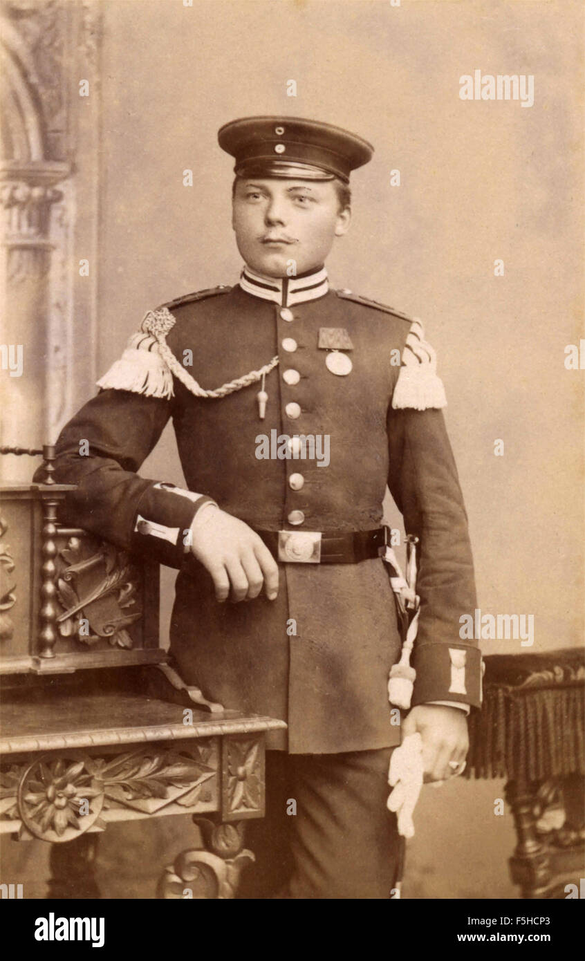 Porträt eines deutschen Soldaten, Deutschland Stockfoto