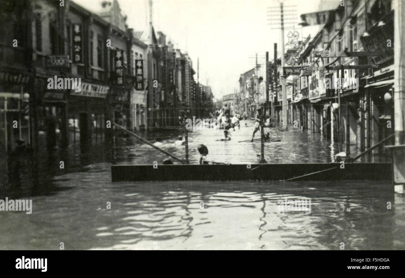 Hochwasser, Peking, China Stockfoto