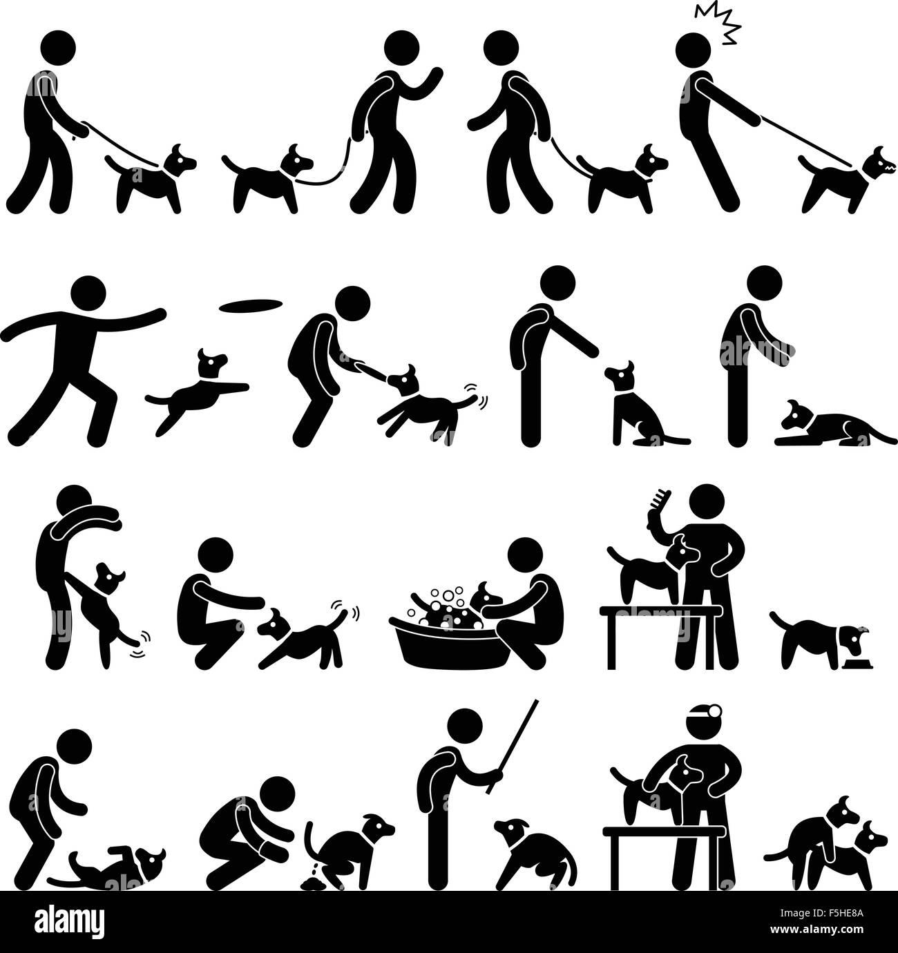 Hund Ausbildung Piktogramm Vektor Abbildung Bild 89509514 Alamy