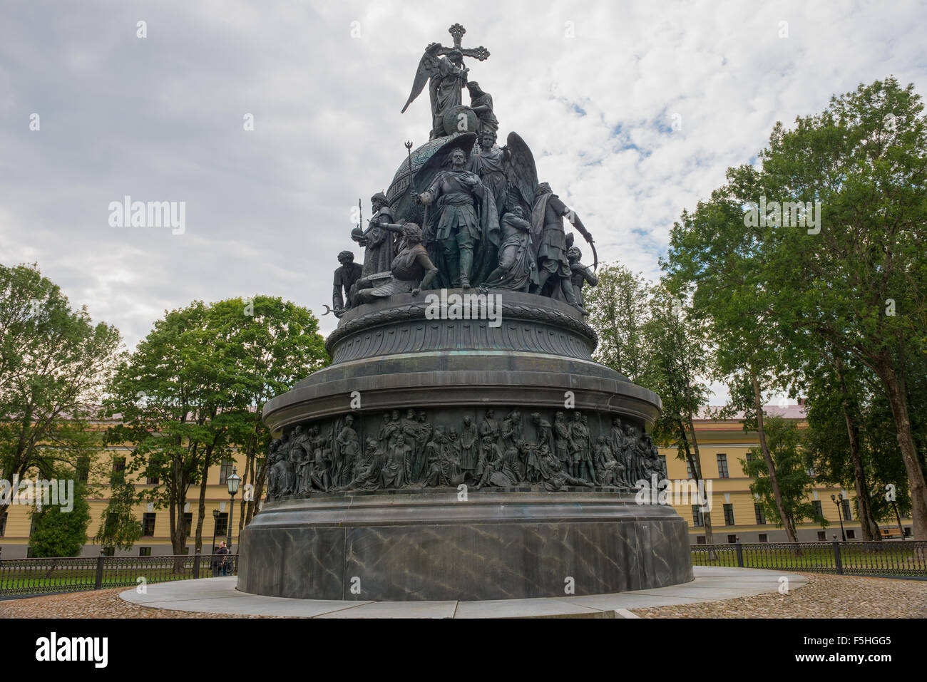 Denkmal "Millennium Russlands" (1862). Close-up. Weliki Nowgorod Stockfoto