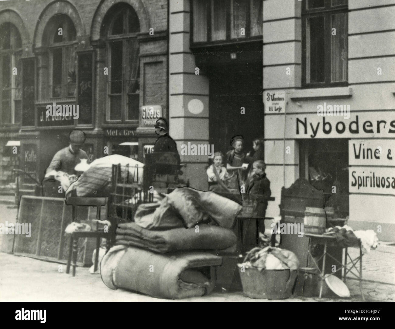 Eine Räumung im Gange, Kopenhagen, Dänemark Stockfoto