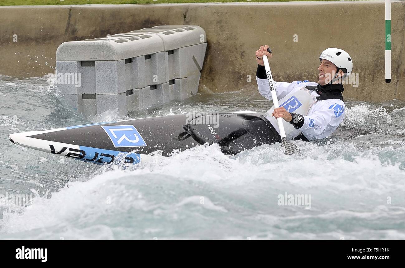 Waltham Cross, Herts, UK. 4. November 2015. David Florence (Mens C1 und C2). TeamGB Kanu-Team-Ankündigung für Rio 2016. Lee Valley White Water Centre. Waltham Cross. Hertfordshire. England. VEREINIGTES KÖNIGREICH. 11.04.2015. Bildnachweis: Sport In Bilder/Alamy Live-Nachrichten Stockfoto