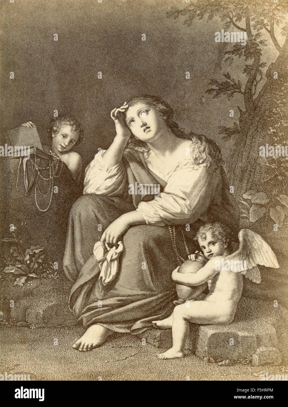 Saint Mary Magdalene Penitent, Gemälde von Bartolomeo Schedoni, Italien Stockfoto