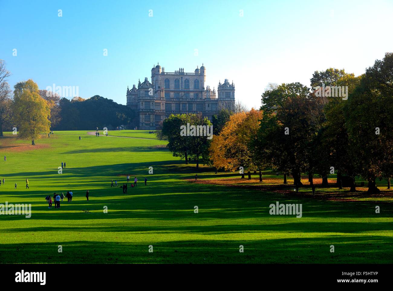 Eine Herbst-Szene im Wollaton Park Nottingham England UK Stockfoto