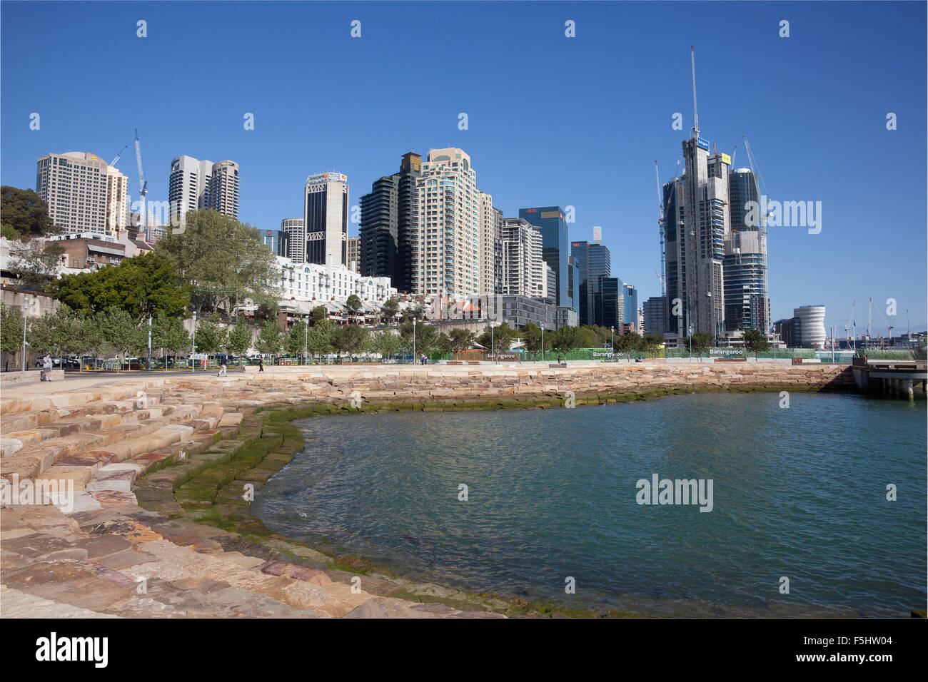 Gewerbliche und private Entwicklung in Barangaroo, Sydney, NSW, Australien Stockfoto