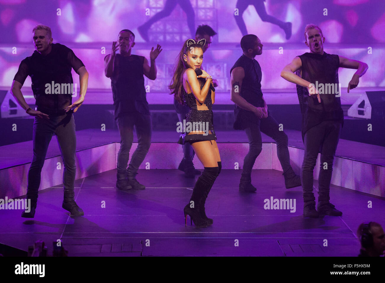 Ariana Grande die live in Oslo Spektrum Norwegen. Die Flitterwochen Tour Stockfoto