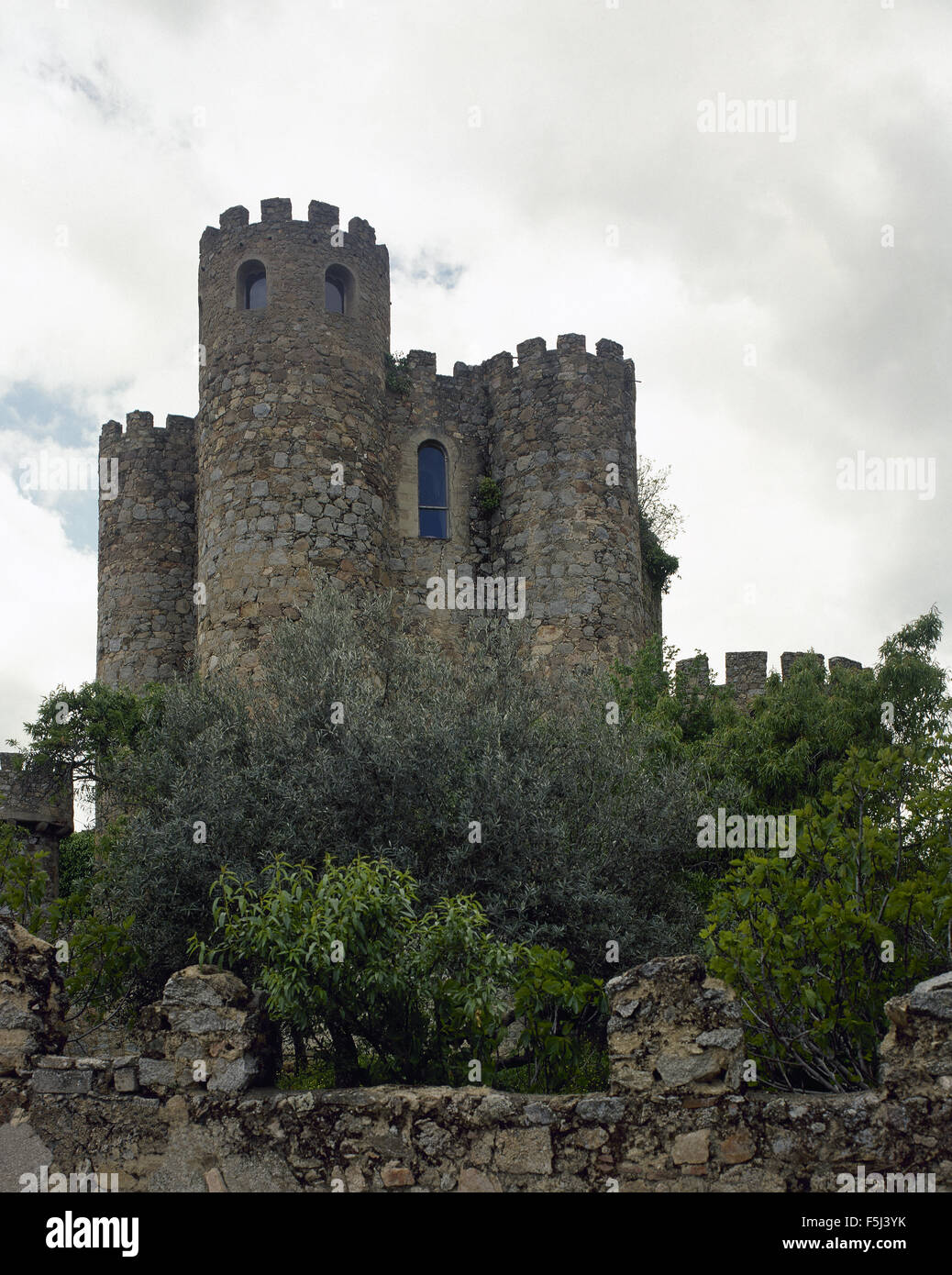 Spanien. San Martin de Valdeiglesias. Schloss von La Coracera. Im 15. Jahrhundert erbaut und zwischen 20. und 21. Jahrhundert restauriert. Autonome Gemeinschaft Madrid. Stockfoto