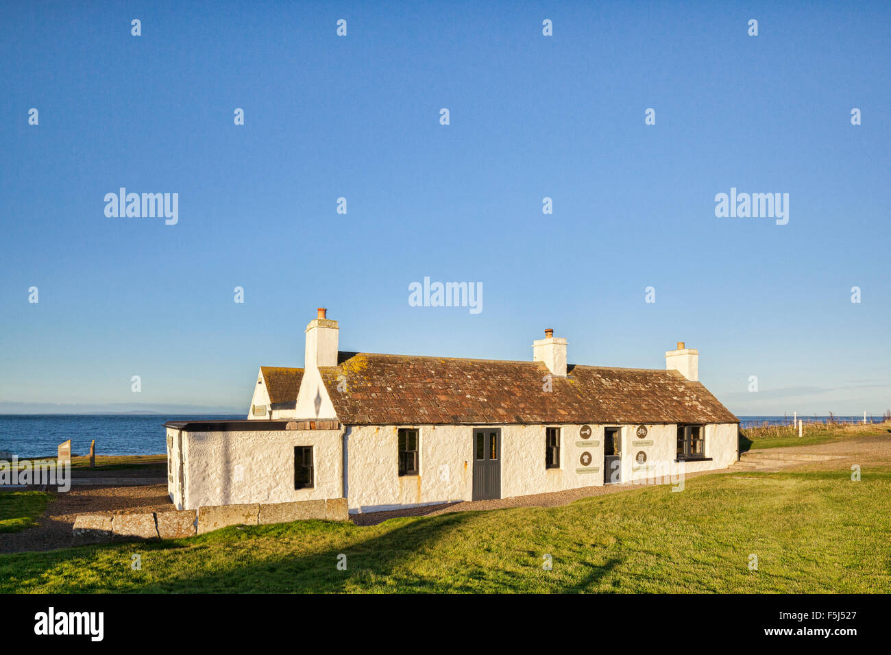 Die "Last House in Schottland" in John o' Groats, Caithness, Schottland. Stockfoto