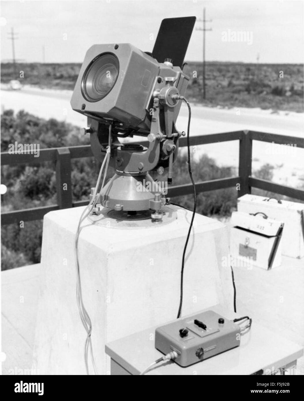 Ein Bild aus der Atlas Collection, das ein Atlas-Raketensystem während einer kritischen Phase zeigt und dessen Design und Einsatzbereitschaft unterstreicht. Stockfoto