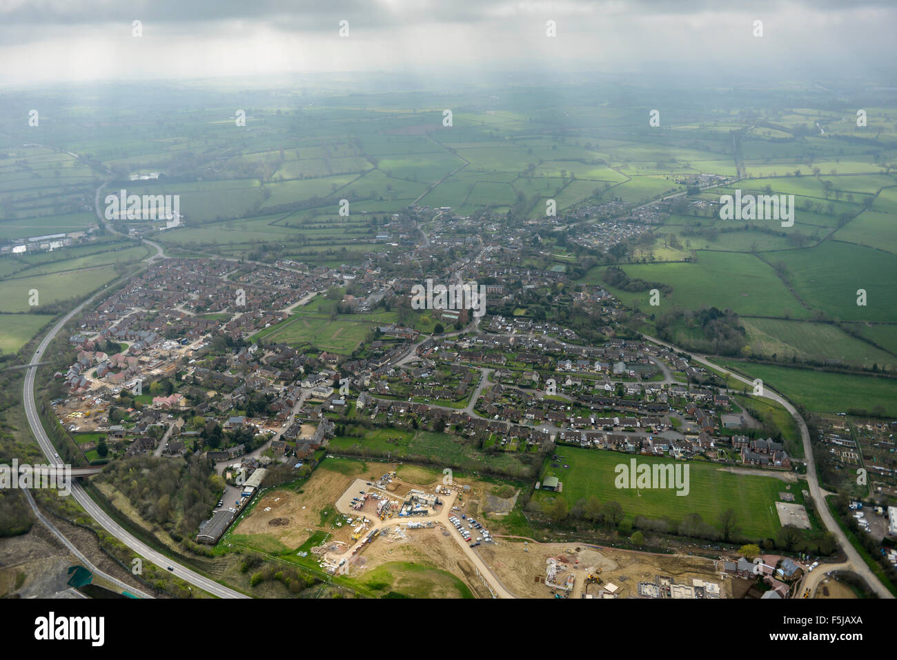 Eine Luftaufnahme von Northamptonshire Dorf von Crick Stockfoto