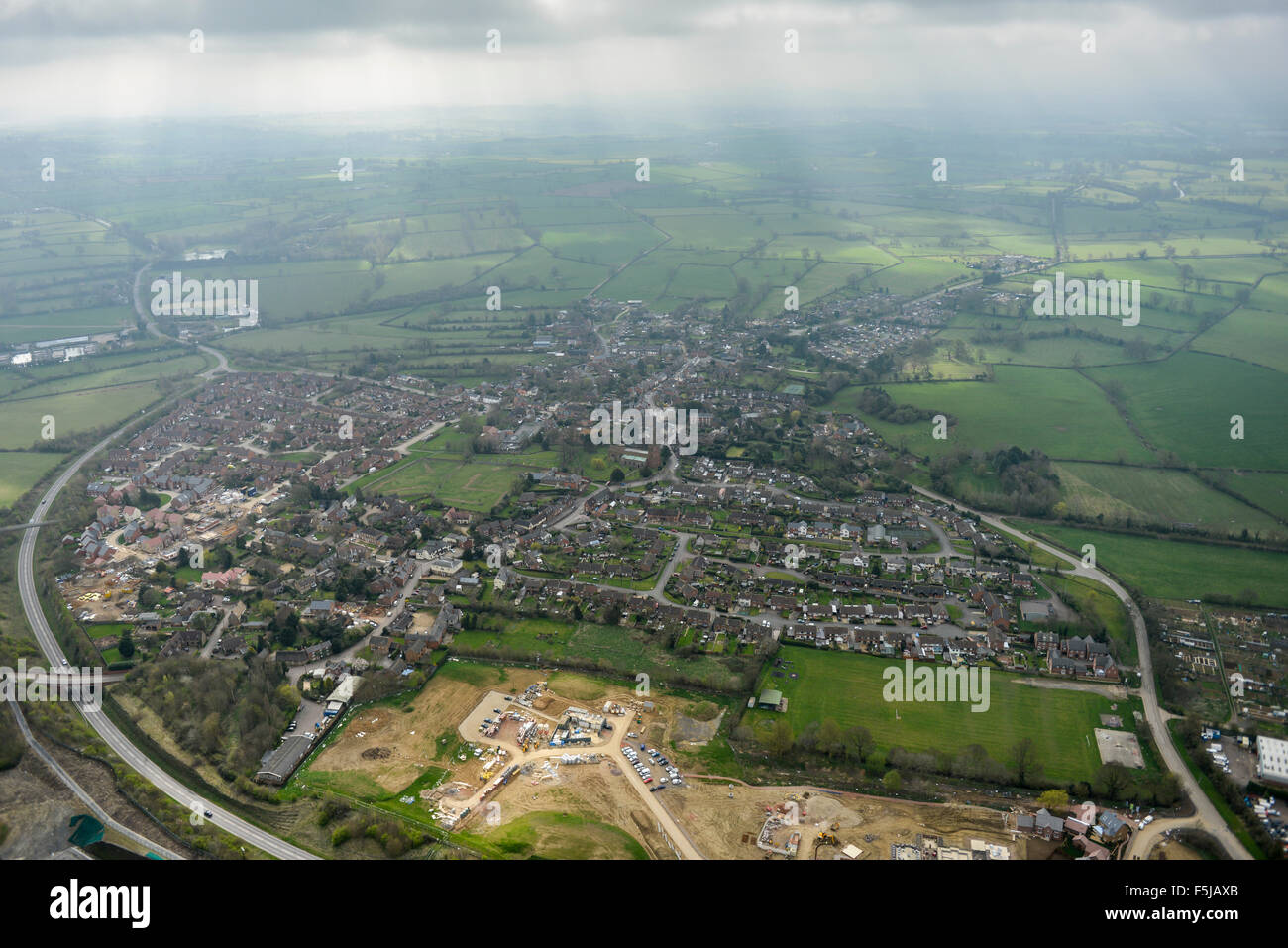 Eine Luftaufnahme von Northamptonshire Dorf von Crick Stockfoto