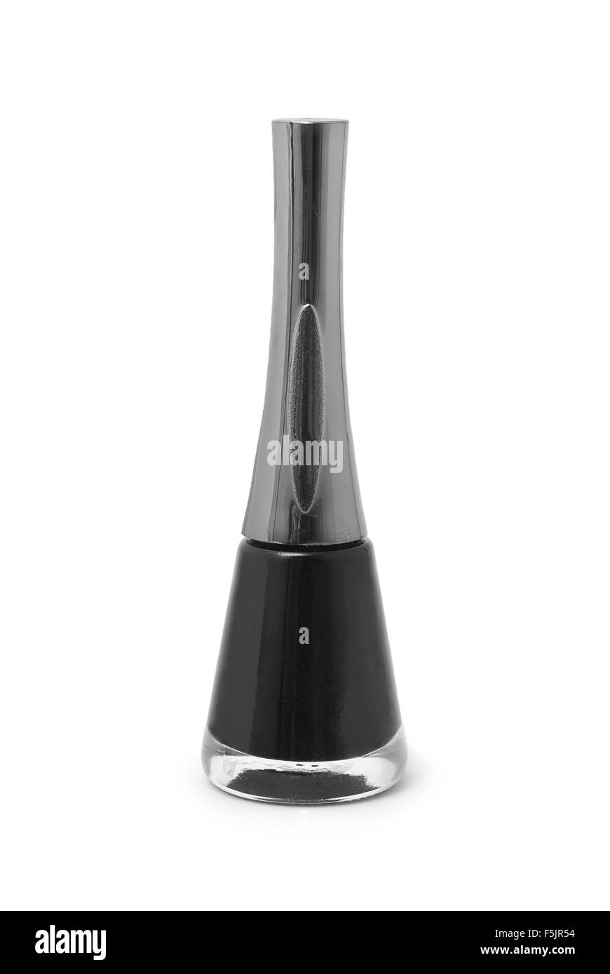 Schwarzer Nagellack Stockfoto