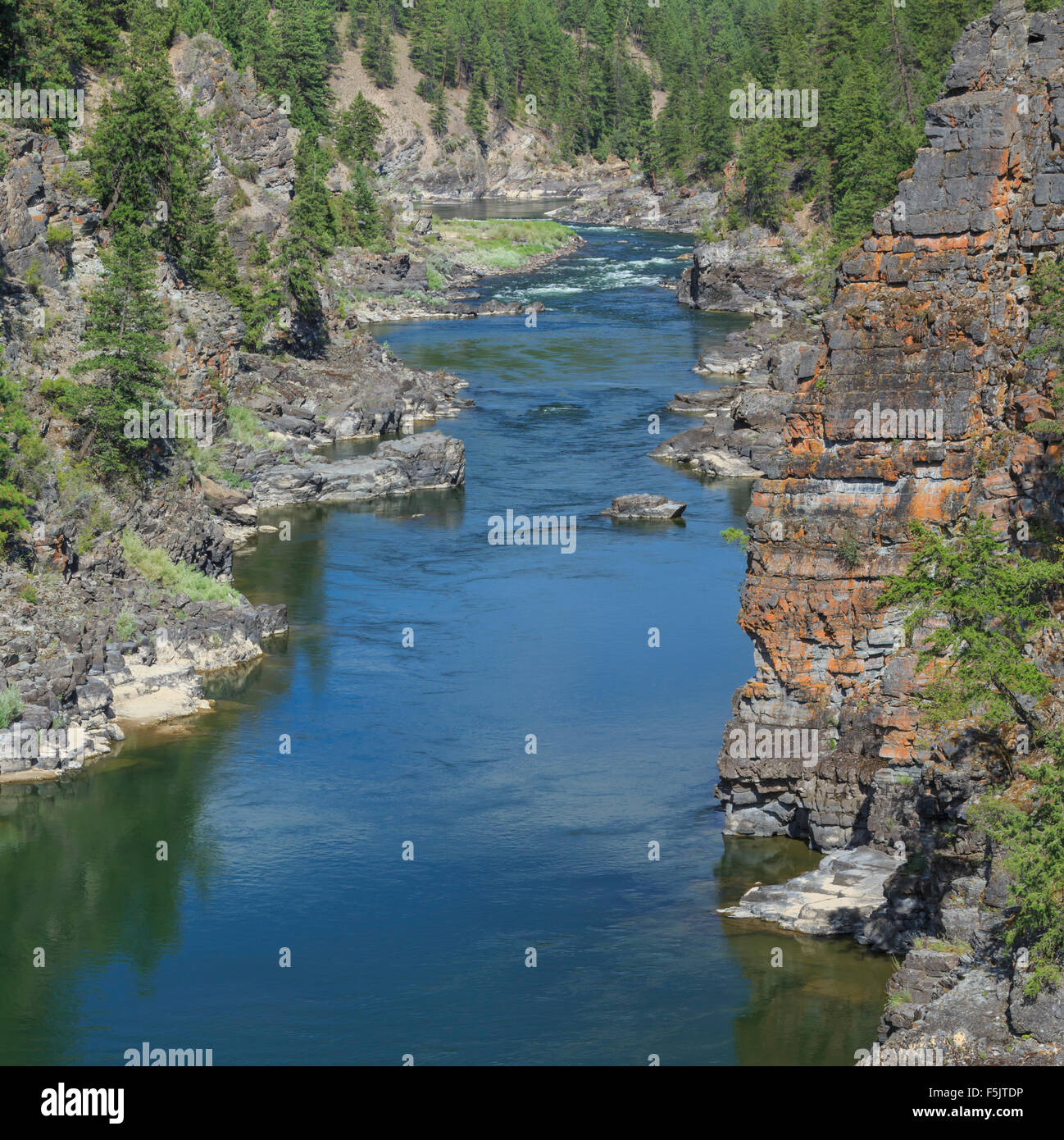 Alberton Schlucht am Clark Fork River in der Nähe von Alberton, montana Stockfoto