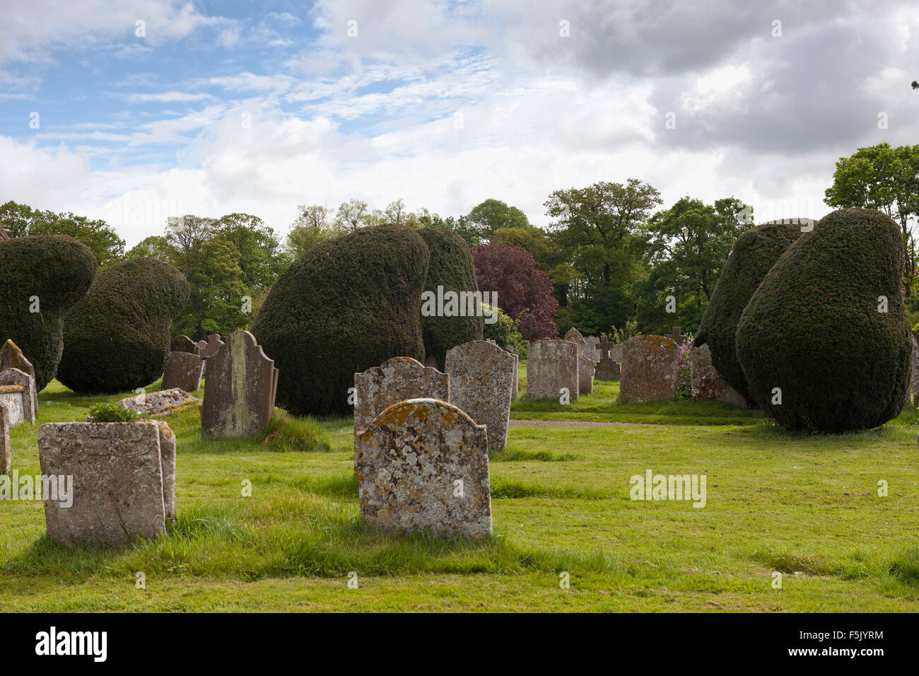Grabsteine in der Holy Trinity Church, Long Melford, Suffolk Stockfoto