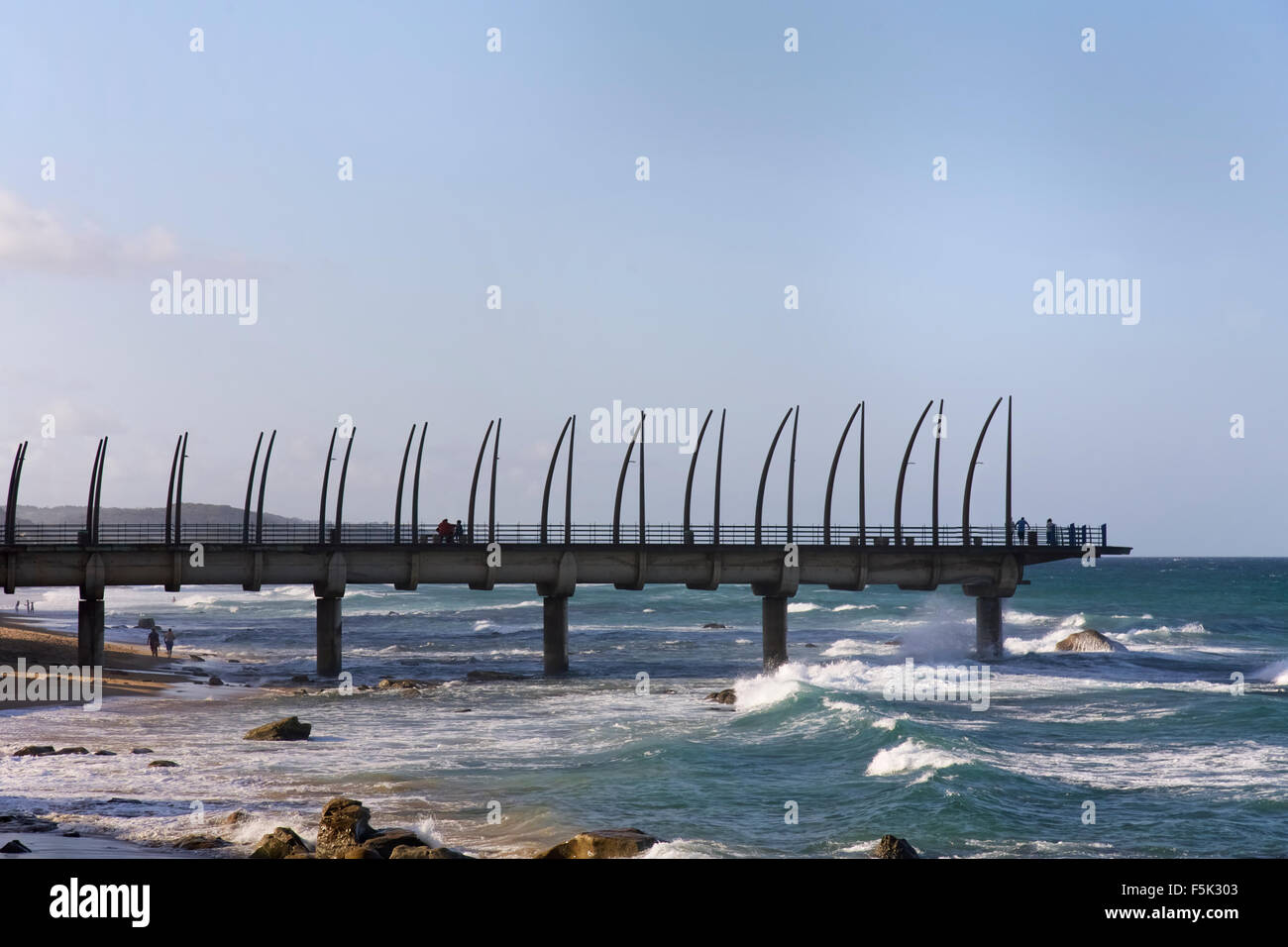 Pier in Umhlanga Rocks in Durban, Südafrika Stockfoto