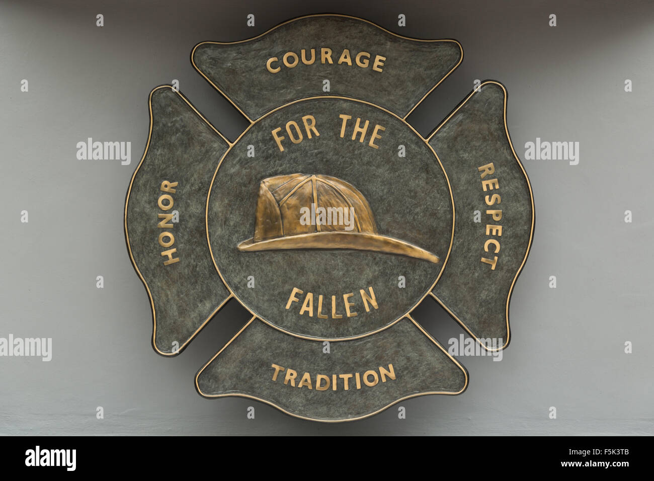 Ein Foto eines Feuerwehr-Denkmals in Tallahassee, Florida, USA. Stockfoto