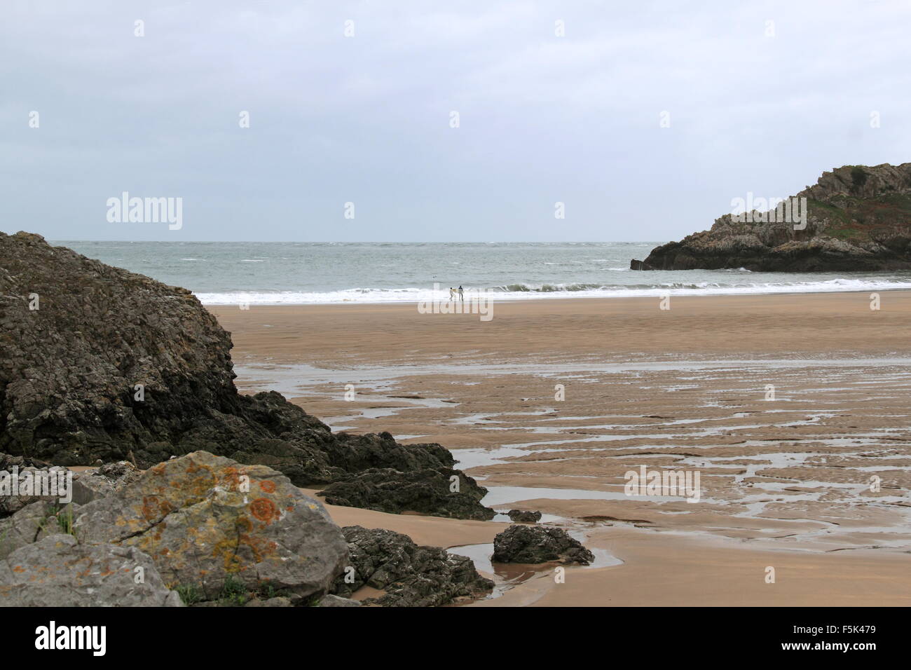 Breite Haven Südstrand, Bosherston, Pembrokeshire, Dyfed, Wales, Großbritannien, Deutschland, UK, Europa Stockfoto