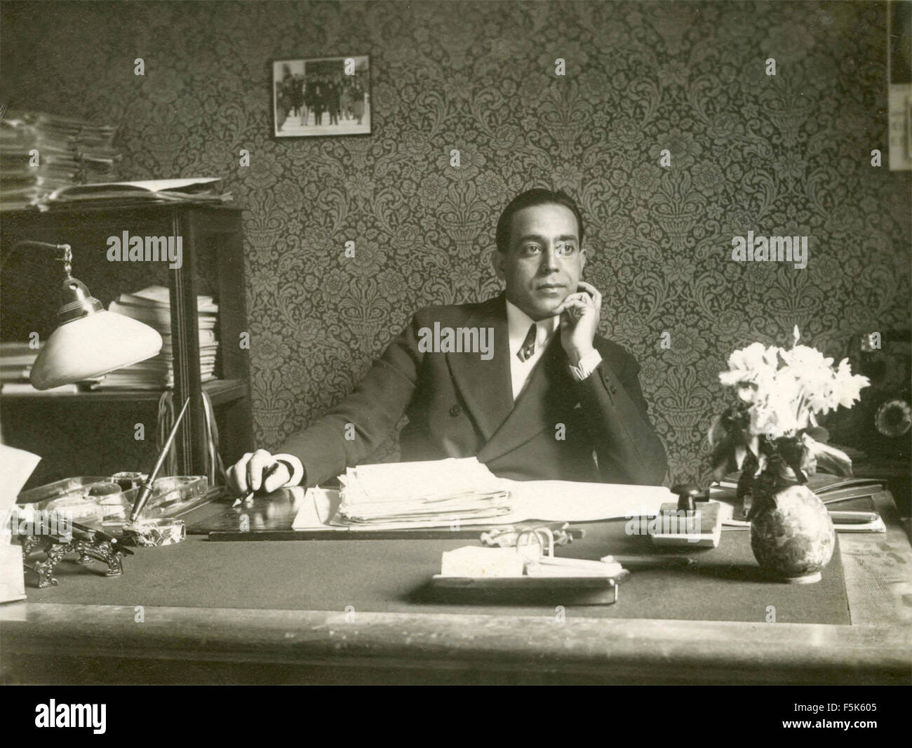 Die faschistische Galeazzo Ciano in seinem Atelier, Italien Stockfoto