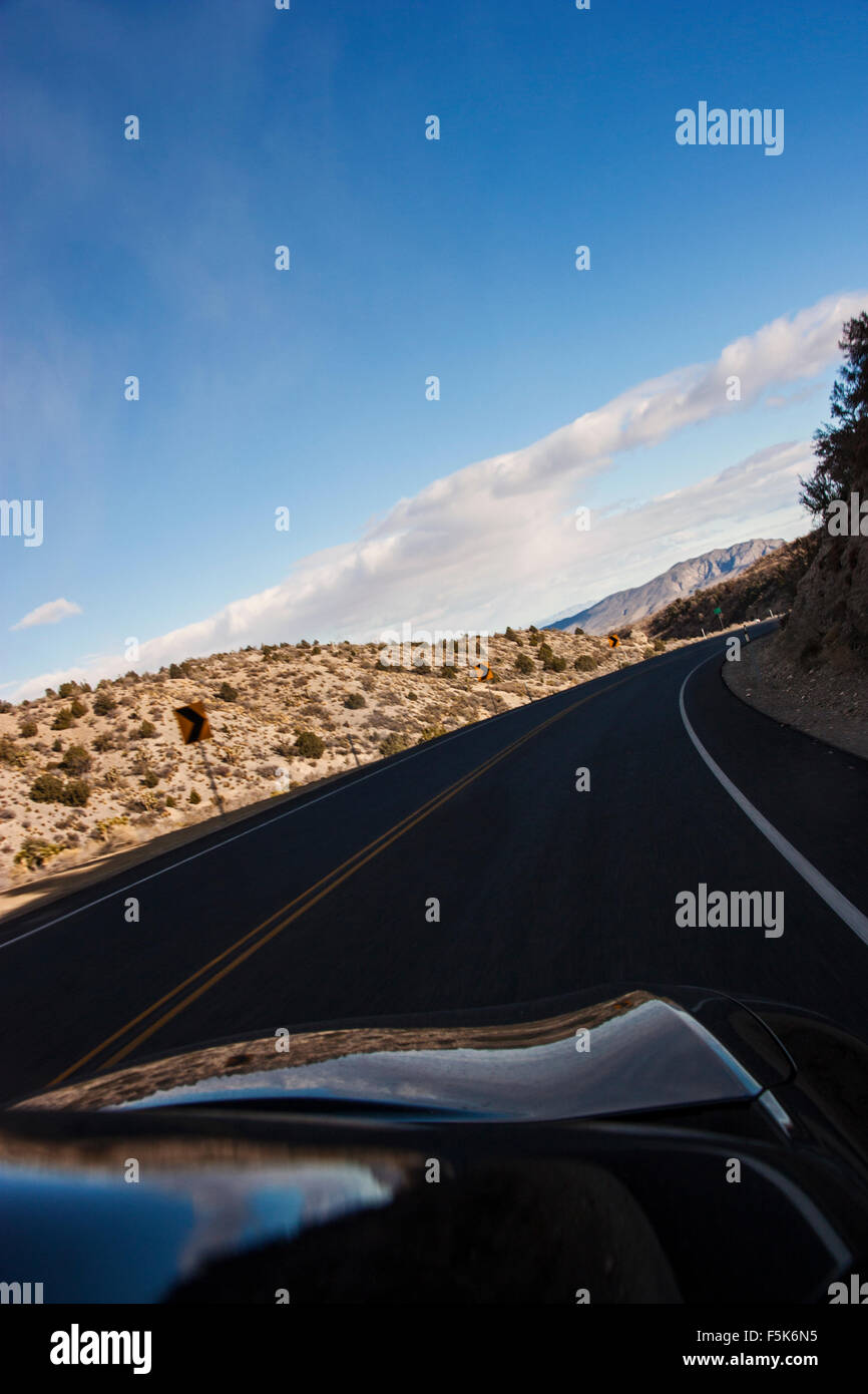 Fahrt entlang US157 Mount Charleston, Las Vegas, Nevada, USA, Reise, Weihnachten Stockfoto