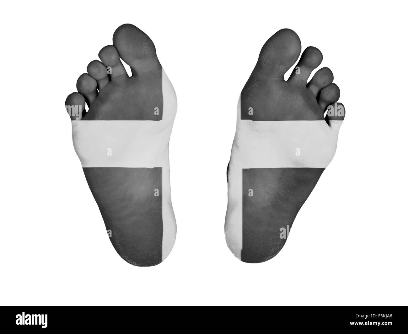Leiche unter einem weißen Blatt, Selbstmord, Mord oder natürlichen Tod Stockfoto