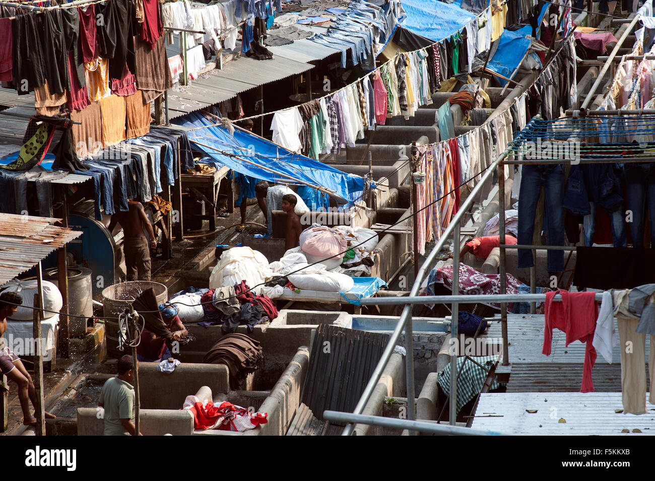 Das Bild von Dhobi Gaht in Mumbai, Indien Stockfoto