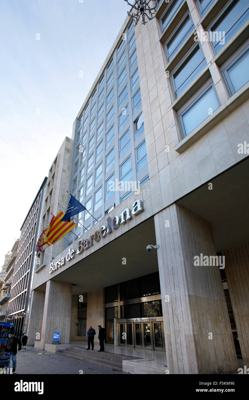 Börse in Barcelona. Bolsa de Barcelona. Borsa de Barcelona. Stockfoto