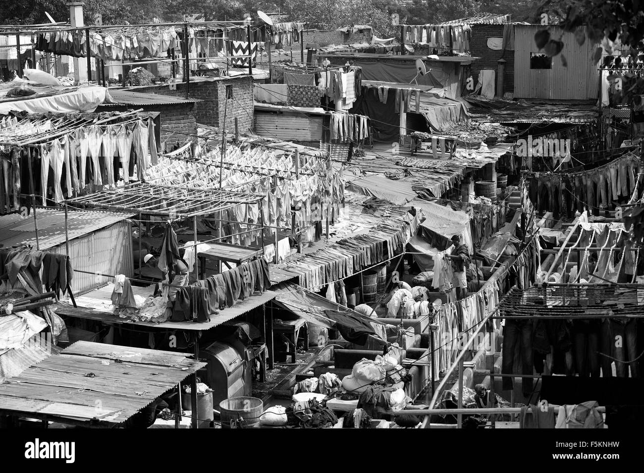 Das Bild von Dhobi Gaht in Mumbai, Indien Stockfoto