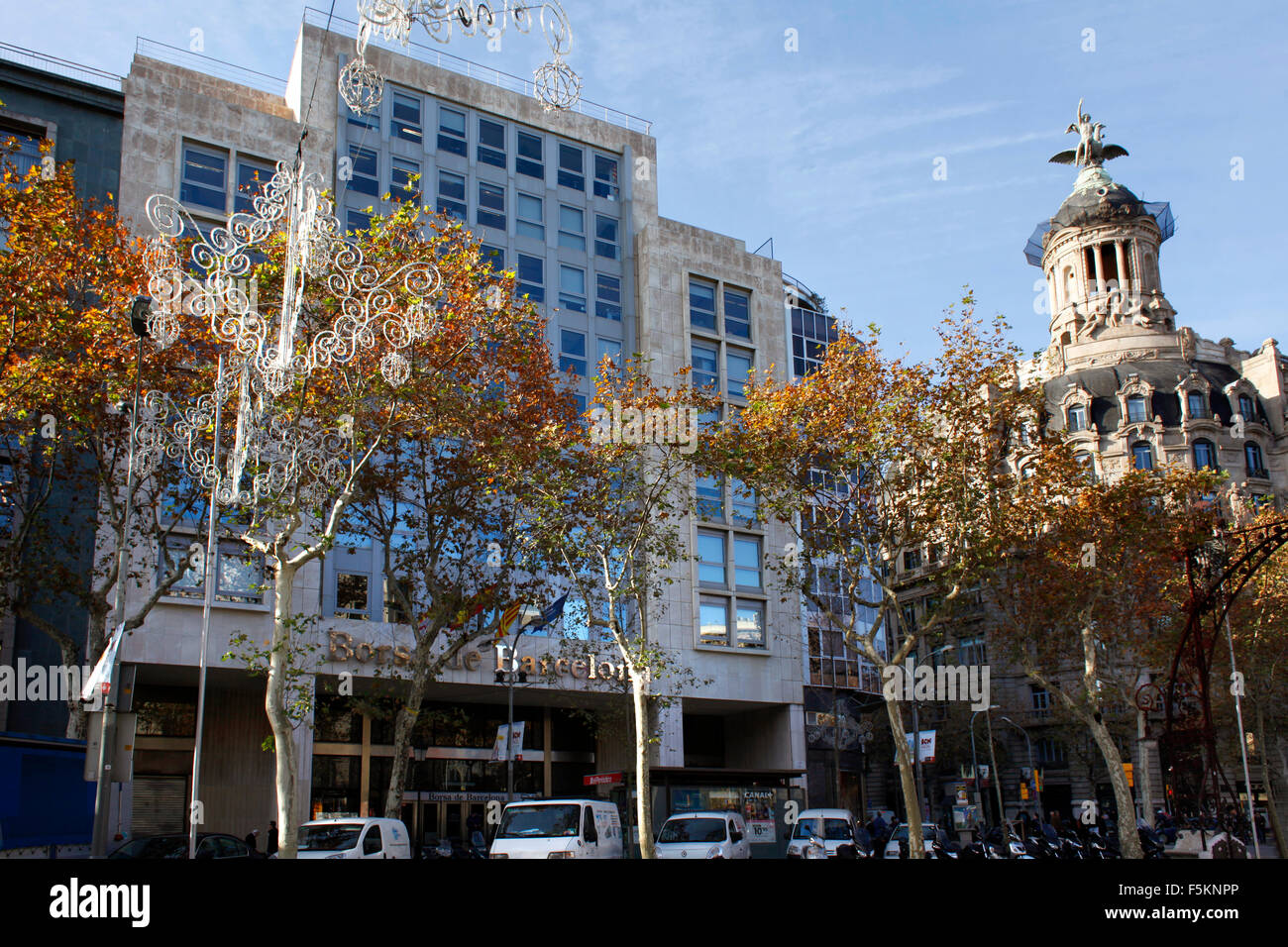 Börse in Barcelona. Stockfoto