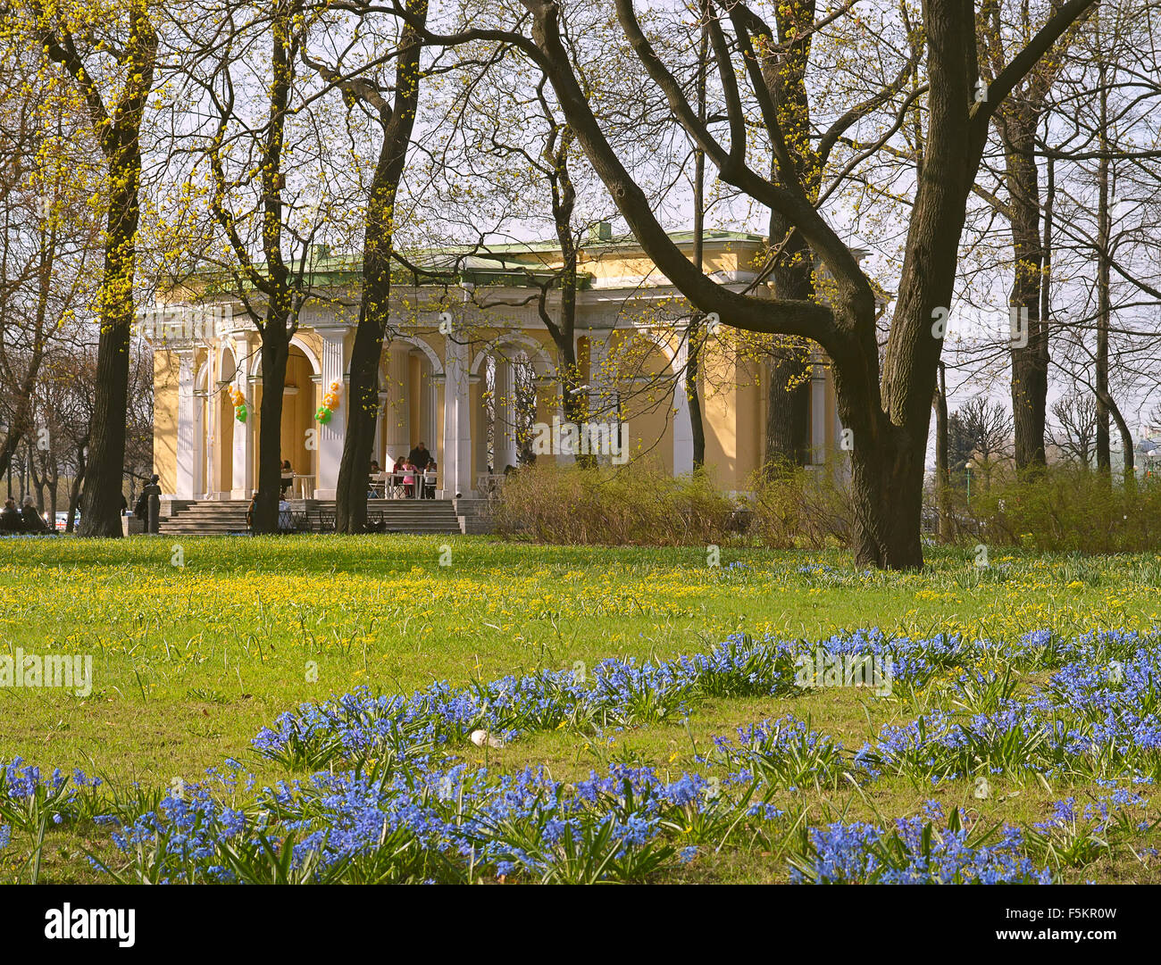 Frühling im Stadtpark. Stockfoto