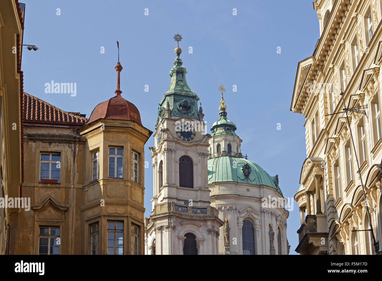 St. Nikolaus, Kleinseite (Malá Strana), Prag, Tschechische Republik Stockfoto