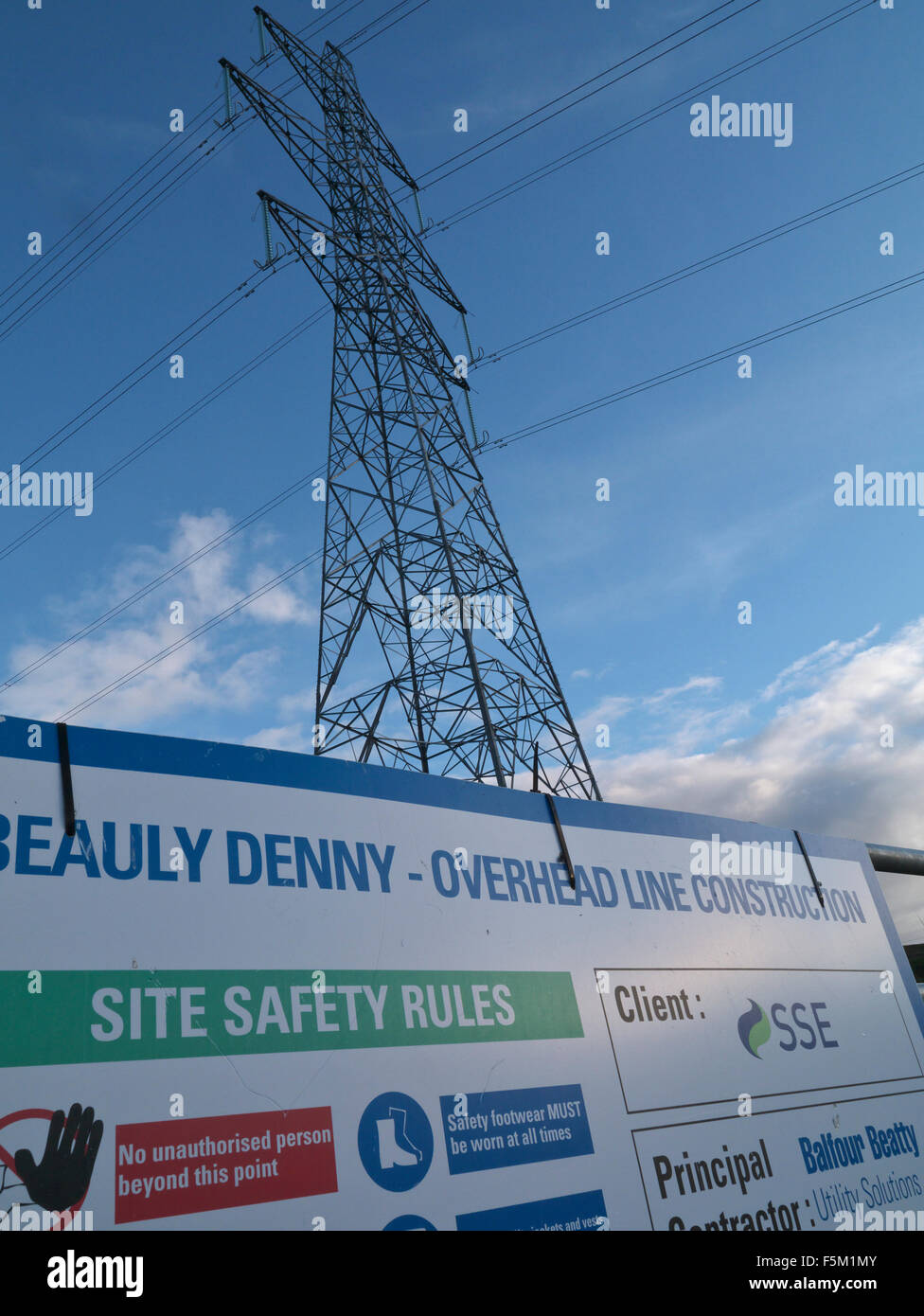 Beauly, Denny Stromleitung in der Nähe von Amulree Stockfoto