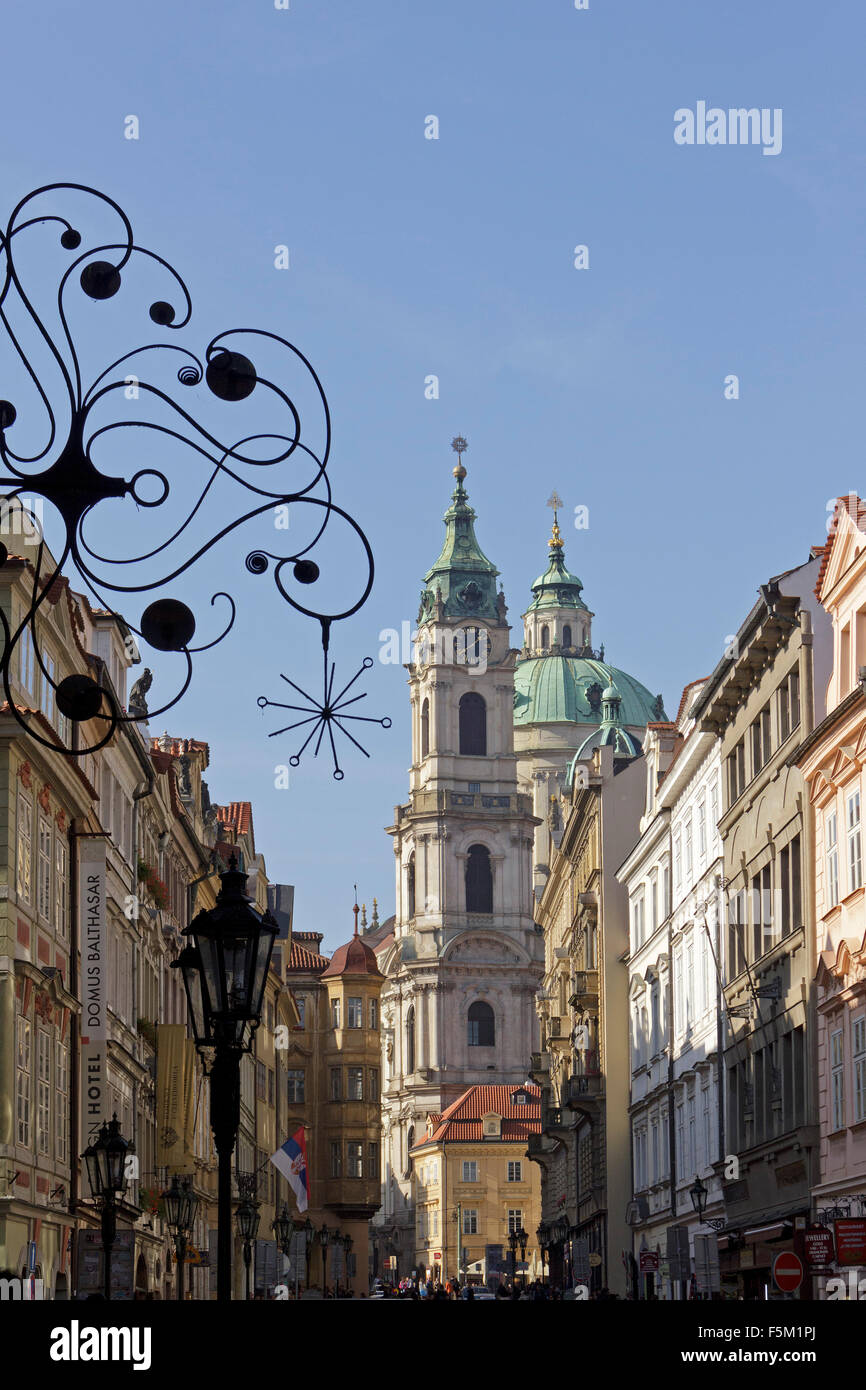 St. Nikolaus, Kleinseite (Malá Strana), Prag, Tschechische Republik Stockfoto
