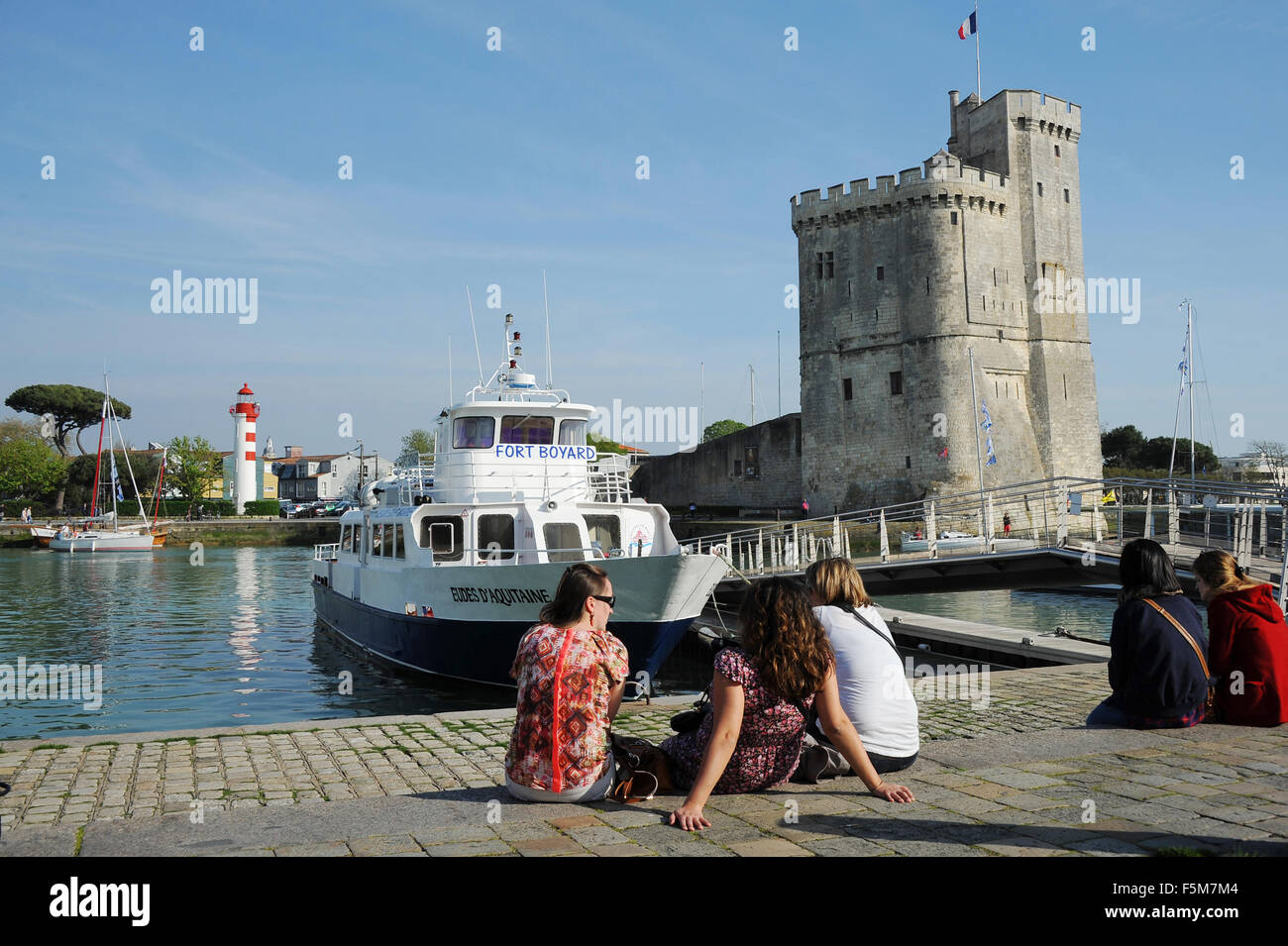 La Rochelle (Frankreich): "tour Saint-Nicolas" (Turm von St. Nikolaus) Stockfoto