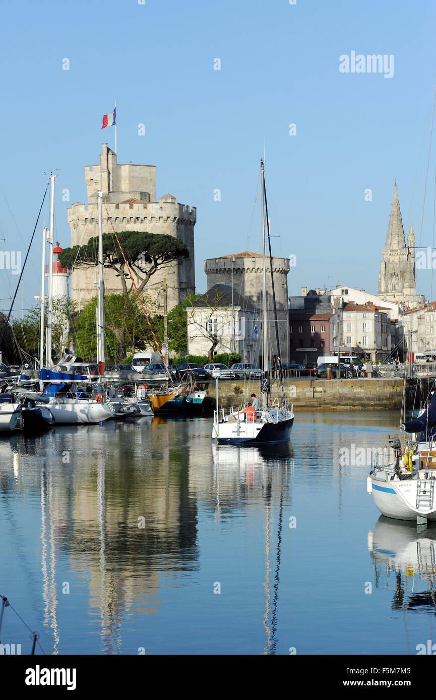 La Rochelle (Frankreich): "tour Saint-Nicolas" (Turm von St. Nikolaus) Stockfoto