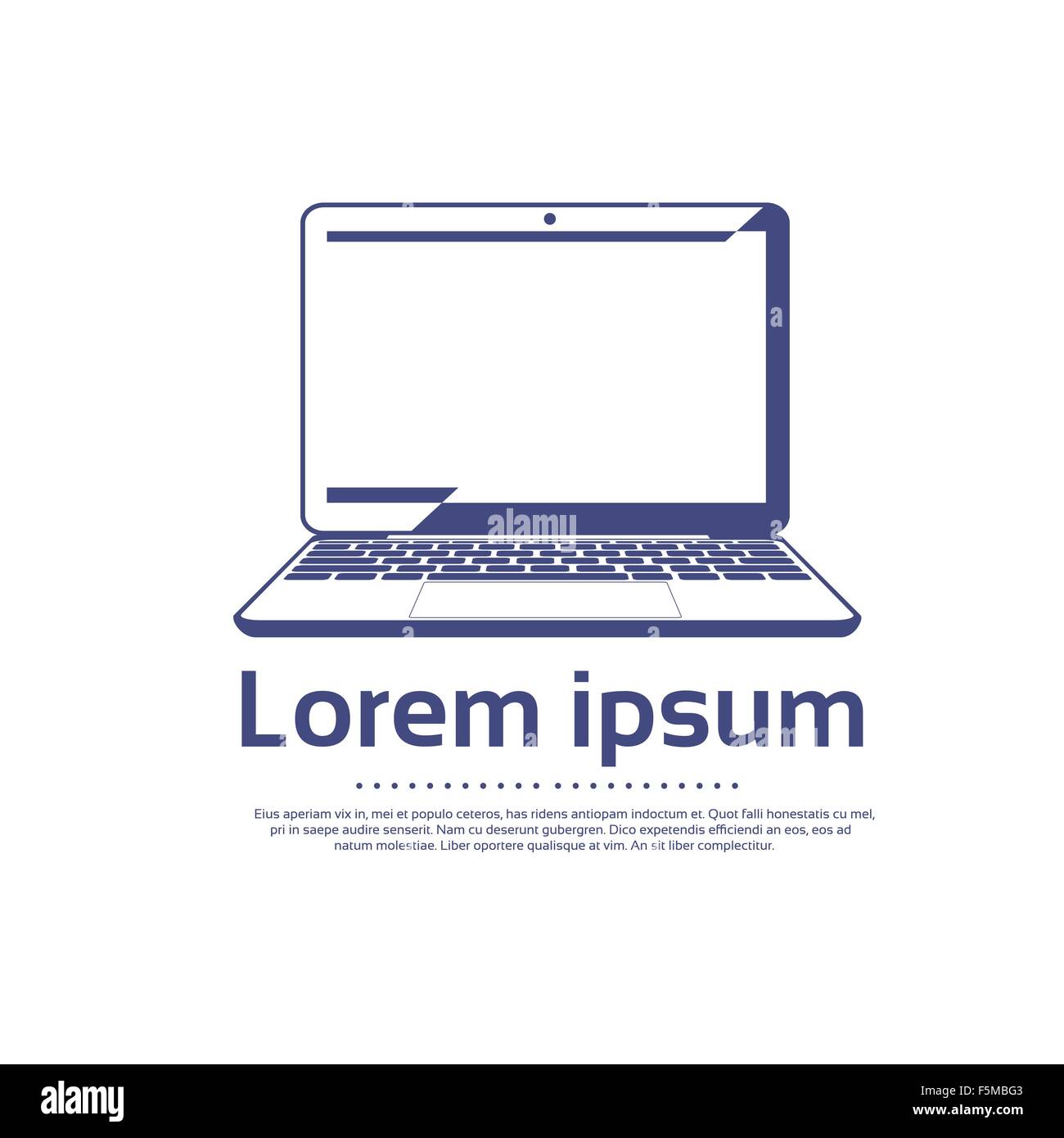 Laptop Computer Logo Outline Symbol Vektor Vektor Abbildung Bild