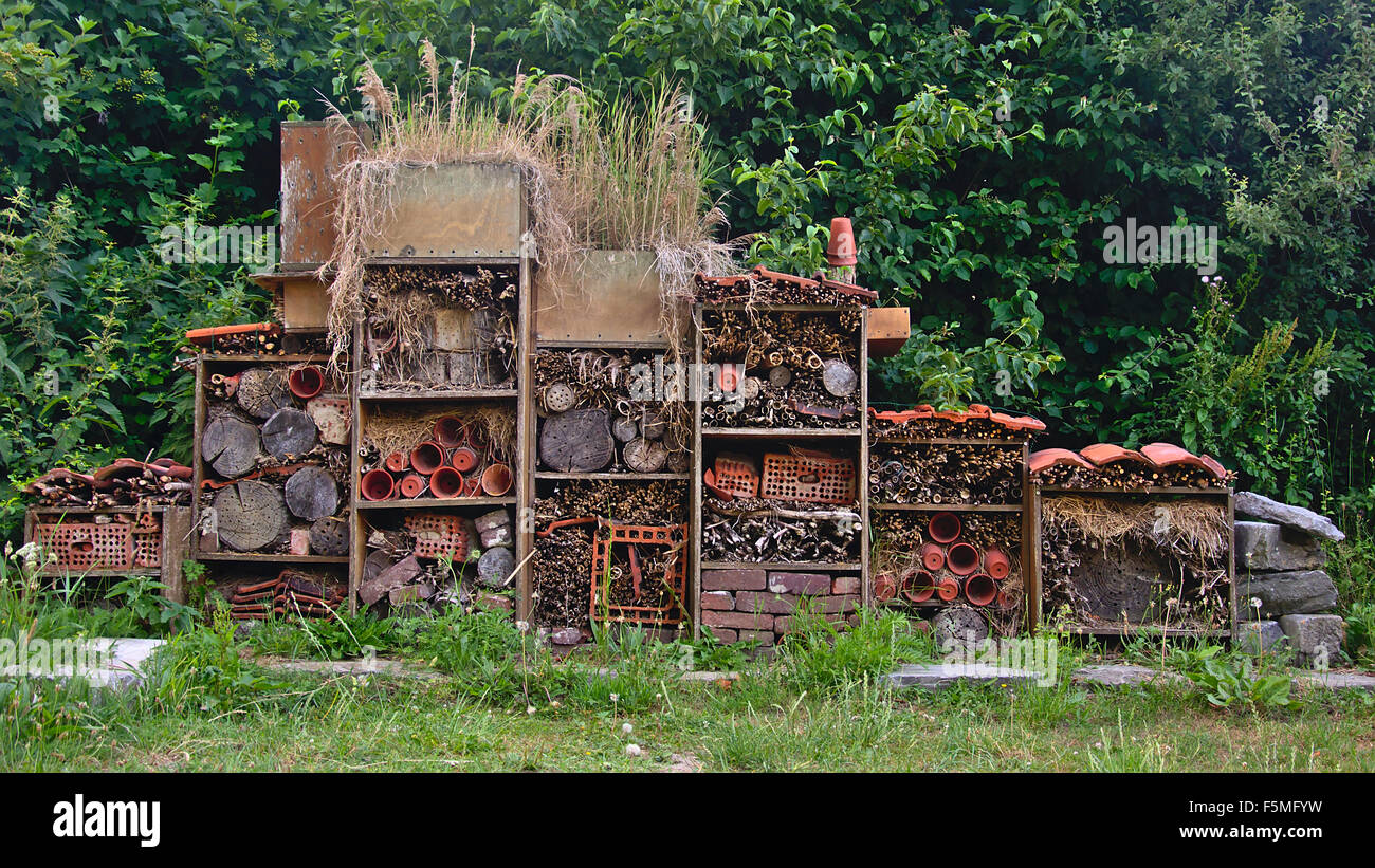 Insektenhotel Stockfoto