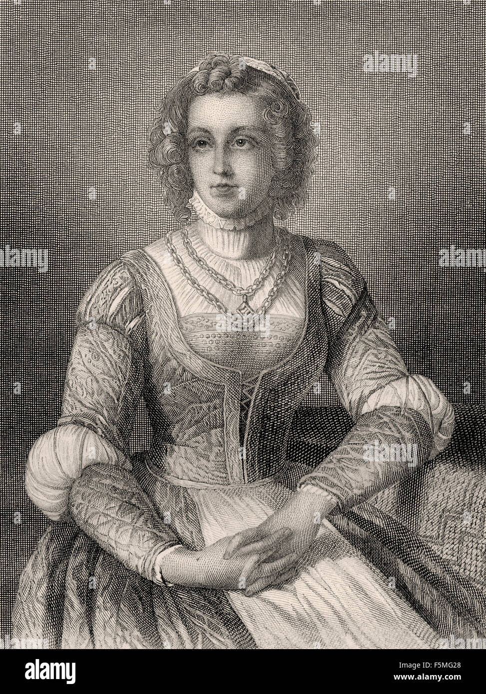 Maria, die Schwester von Goetz von Berlichingen mit der eisernen Hand, ein Drama von Johann Wolfgang von Goethe Stockfoto