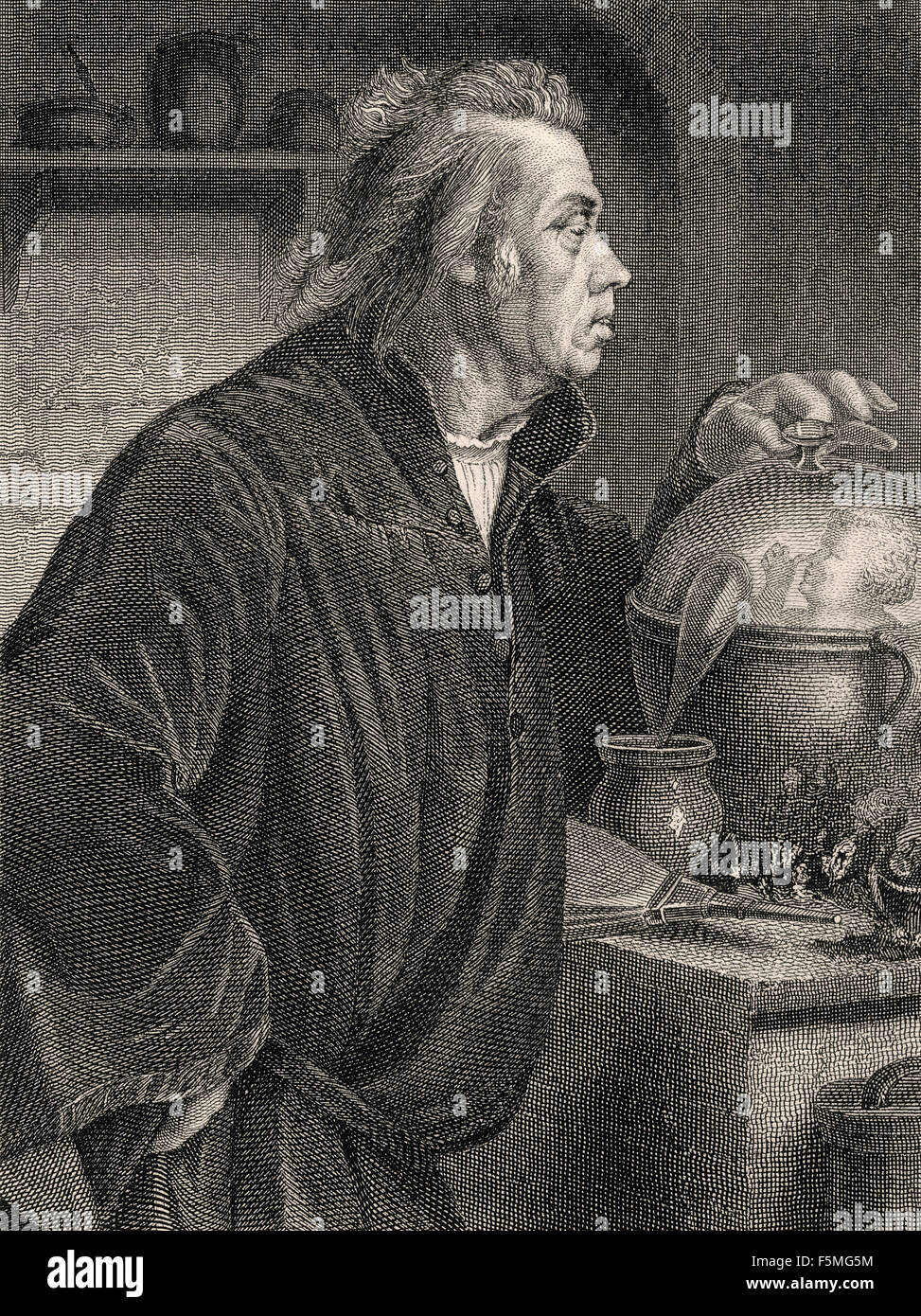 Wagner, Szene aus der Tragödie Faust von Johann Wolfgang von Goethe Stockfoto