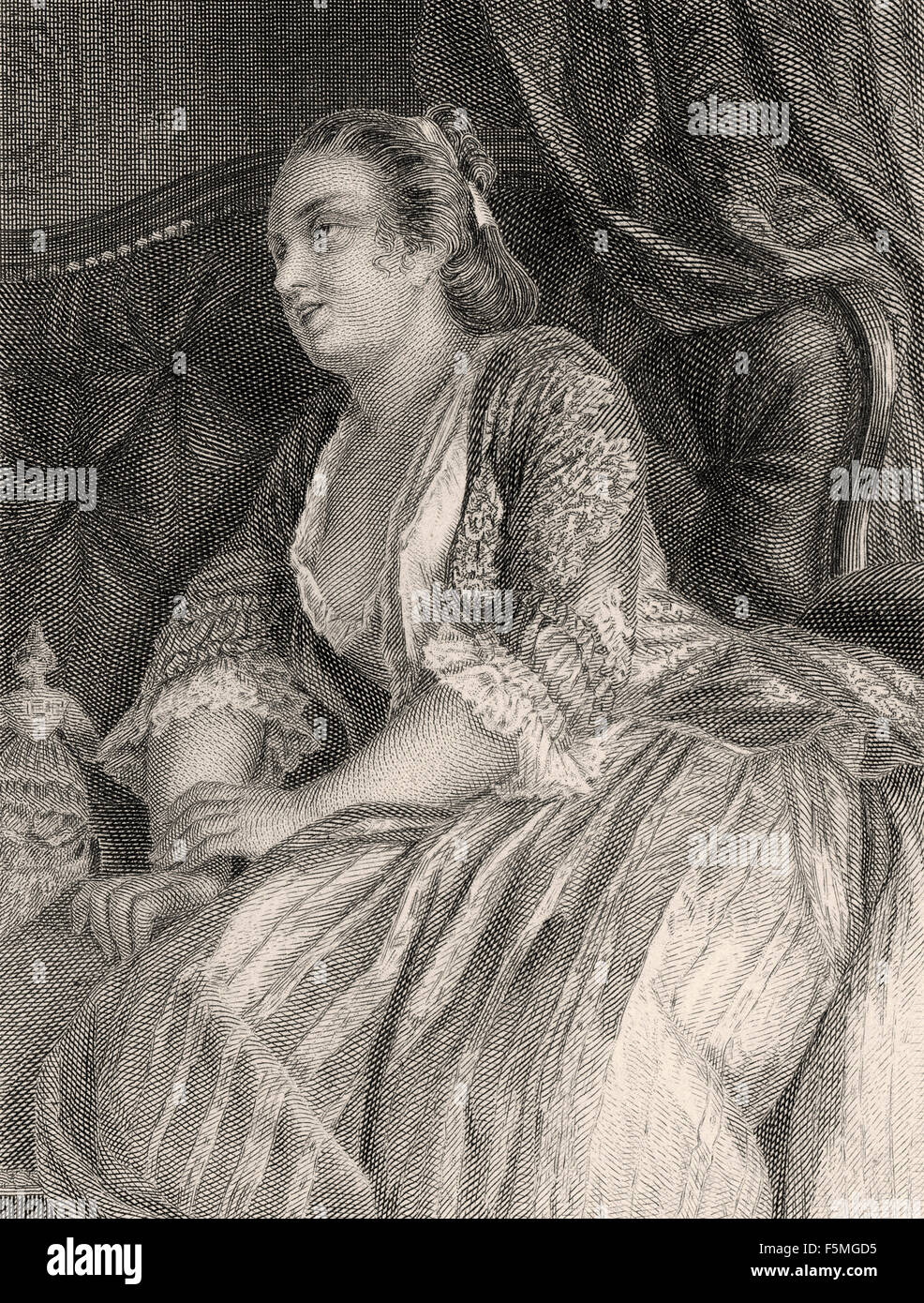 Mariane, Szene aus Wilhelm Meisters Lehre, ein Roman von Johann Wolfgang von Goethe, Stockfoto