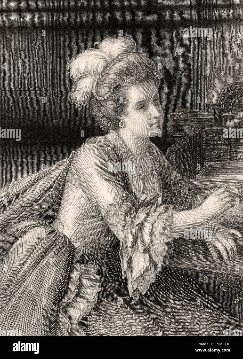 Die Gräfin, Szene aus Wilhelm Meisters Lehre, ein Roman von Johann Wolfgang von Goethe Stockfoto